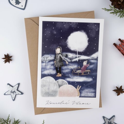 přání Nebeská procházka - modré